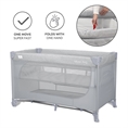 Baby Cot MOON HUG one touch fold 2 Layers GREY